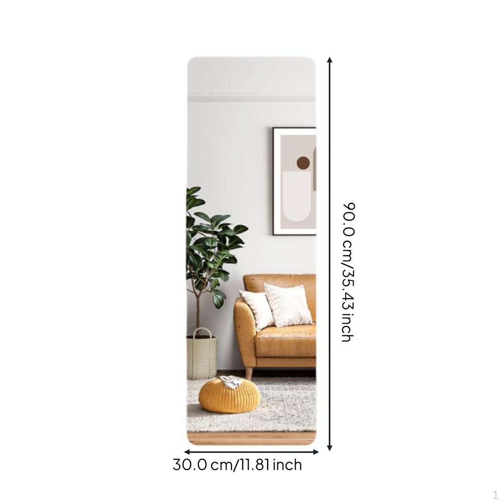 Acrylic Wall Mirror Panel, Full Length, for Bathroom or Bedroom 30*30cm