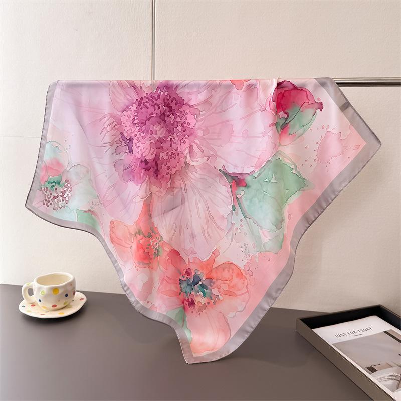 atmosphere 70 small square cloth cool animal print imitation silk scarf shawl neck scarf neck scarf scarf for women