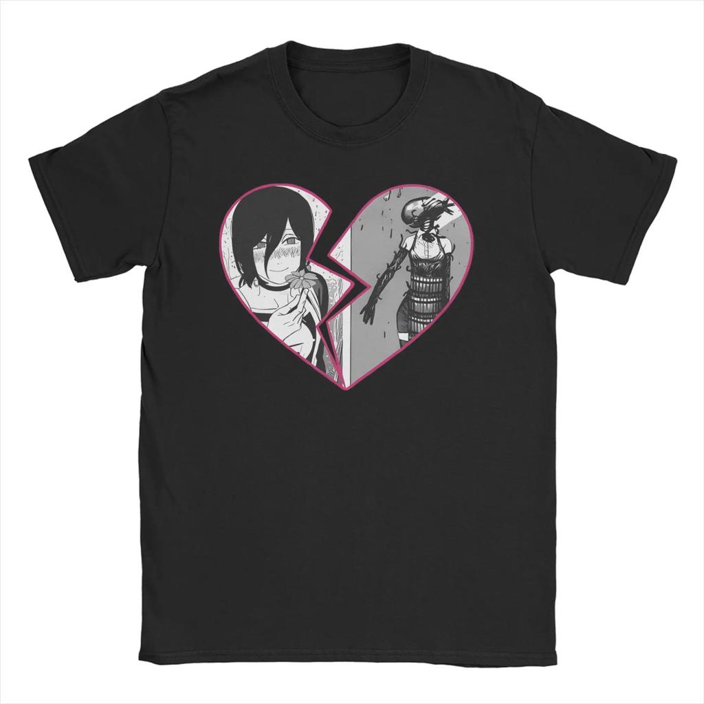 Chainsaw Man Reze T-Shirts Men Women Anime Manga Funny Cotton Tee Shirt O Neck Short Sleeve T Shirts Party Clothes