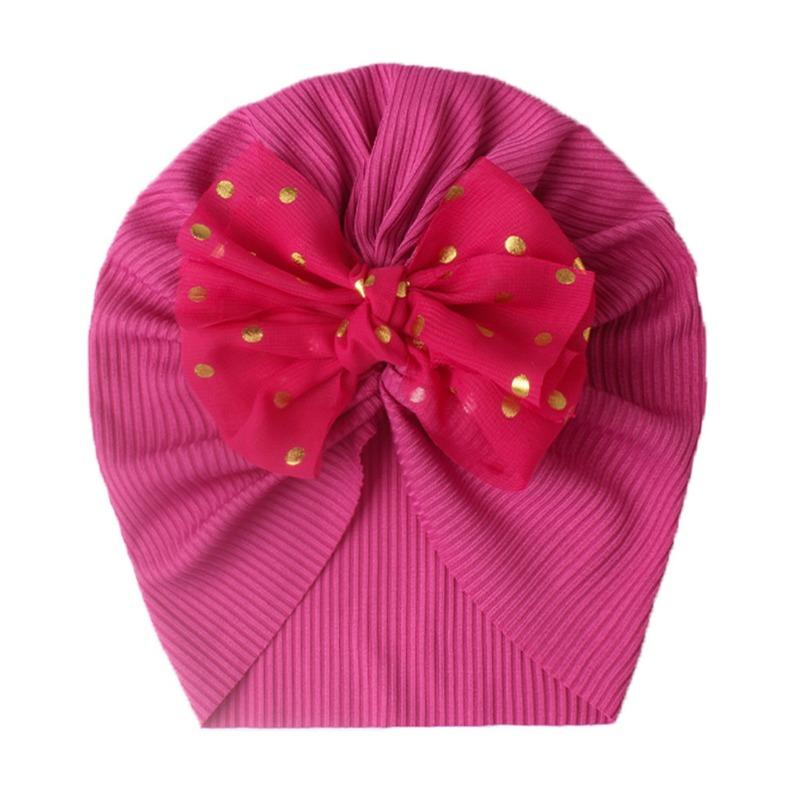 Seasonal new threaded baby headgear, children's bow pullover hat, headhat, baby Indian hat