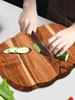 Halloween Kitchen Decoration Chopping Board Wooden Pumpkin Shaped Cutting Board With Handle For Chopping Meat Vegetable