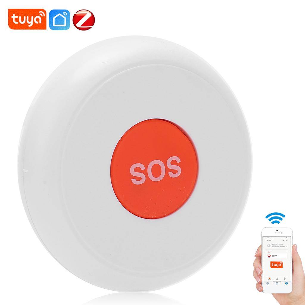 SOS Button Sensor ZigBee Elderly Alarm System with Lanyard for Tuya Guest Room Hospital