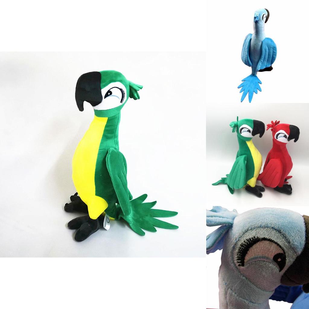 Charming 30cm Rio Movie Plush Toy Parrot Bird Stuffed Animal Doll For Playtime Fun