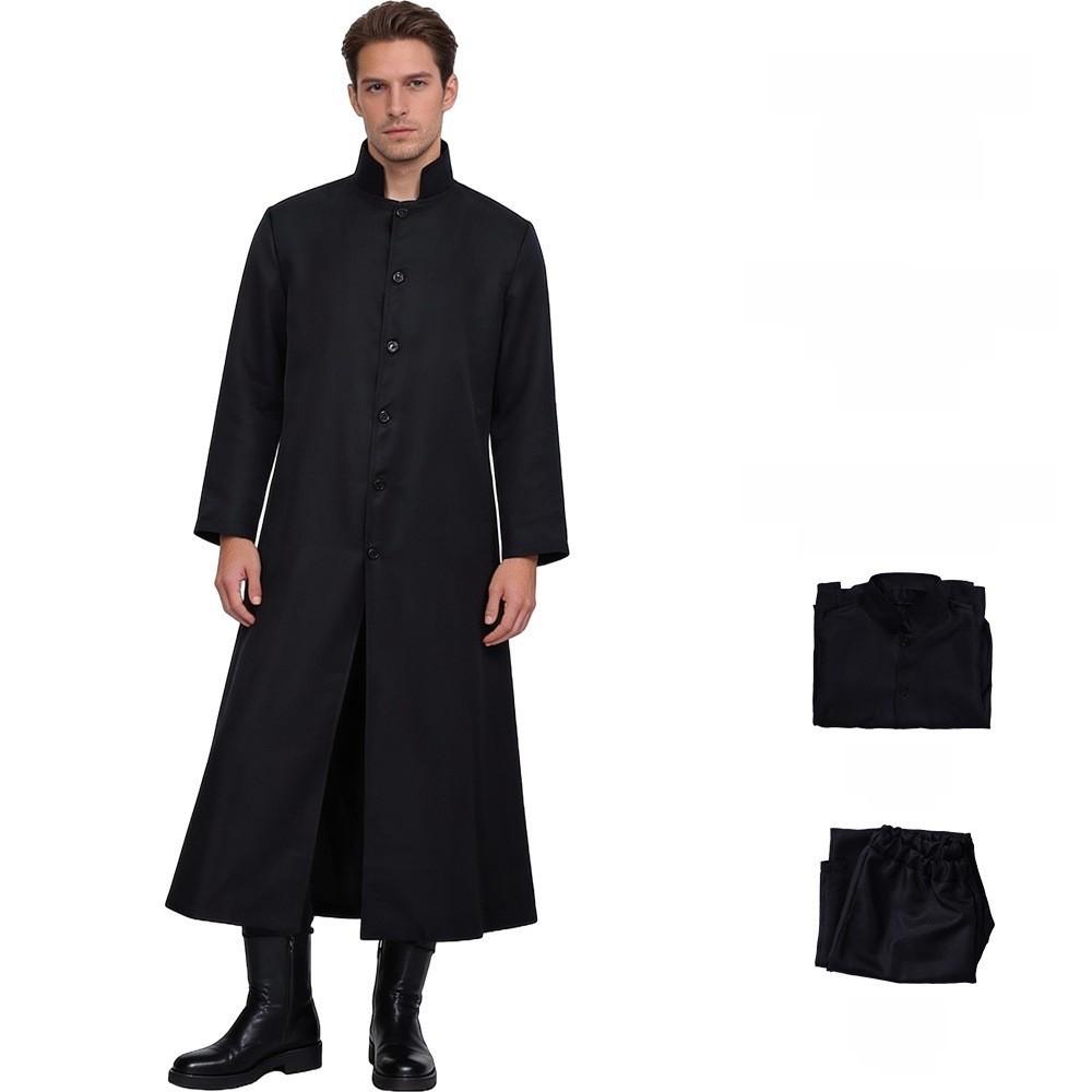 Disfraz Cosplay de Neo de Matrix con Tejido de Poliéster para Halloween Role Play