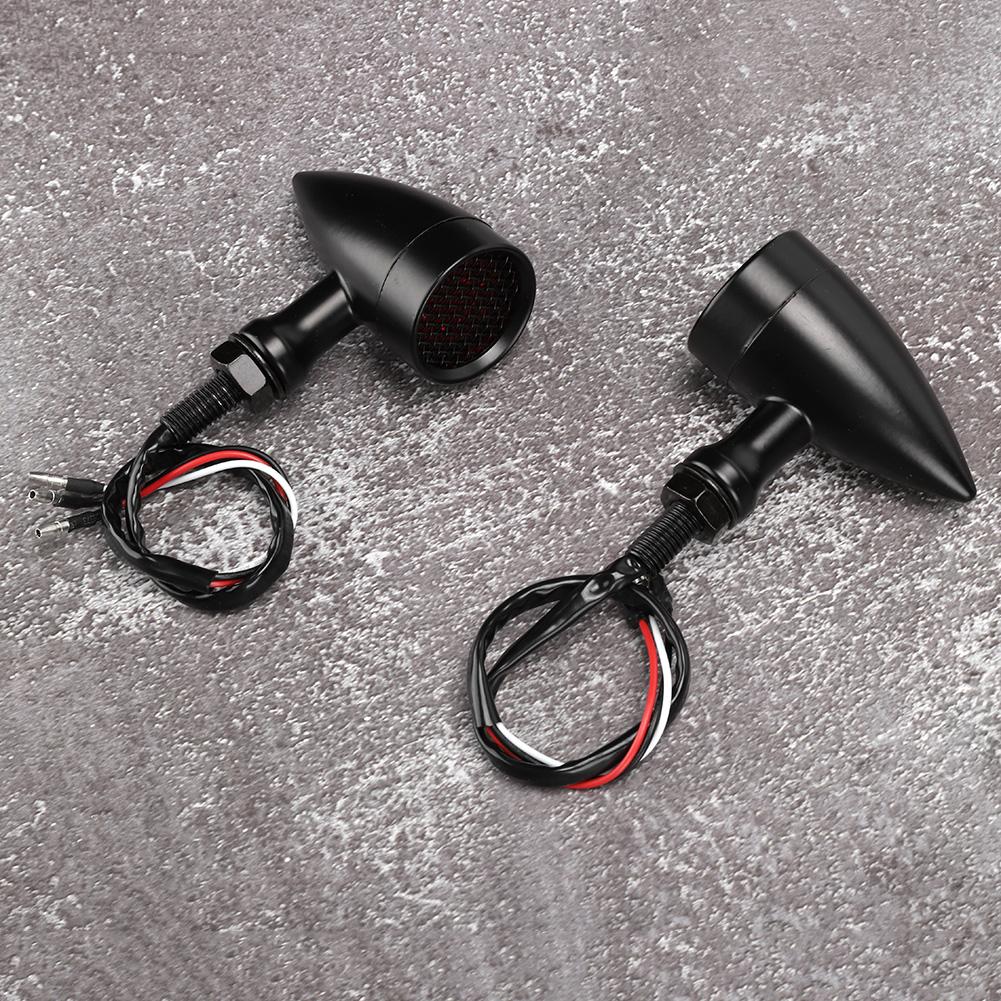 Motorcycle Retro Style Bullet LED Turn Signal Indicator Lamp Fit for Honda