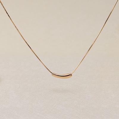 Small Eggplant Elbow Necklace Female Titanium Steel Clavicle Chain Snake Bone Chain Stainless Steel