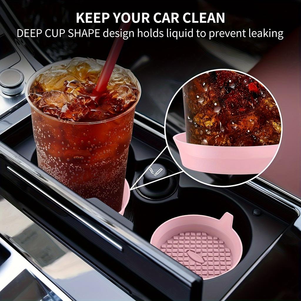 Coaster Waterproof and Non-slip Cup Holder Splash-proof Bracket Car Interior Accessories 2/4pcs Multicolor