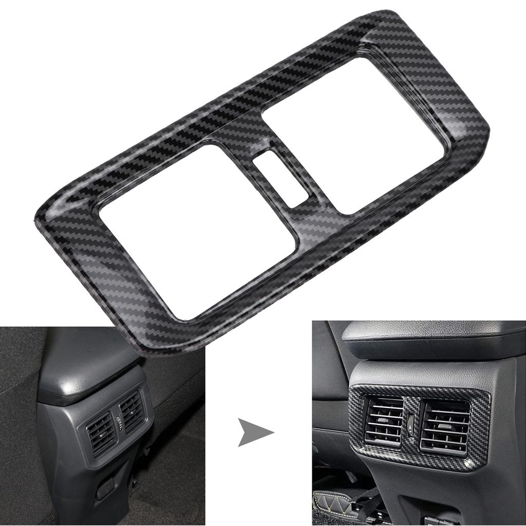 Rear Air Conditoner Outlet Vent Cover Panel Trim Carbon Fiber Style Decoration Replacement for RAV4