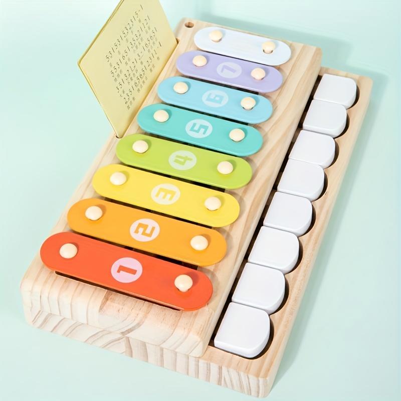 

Многофункциональный деревянный музыкальный столик игрушка развивает координацию рук и глаз, музыкальное образование, сенсорное развитие, безопасный материал, подходит для подарков на день рождения Multifunctional wooden music stand toy