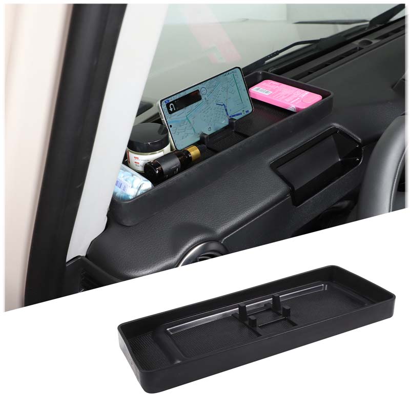 

For INEOS Grenadier 2020-2026 TPE Black Car Navigation Screen Rear Storage Box Mobile Phone Tray Interior Accessories
