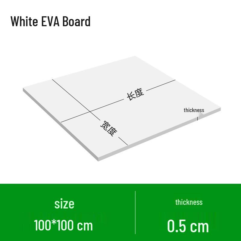 High Elasticity EVA Foam Board for DIY Carving, Toy Models, and Props - Black & White