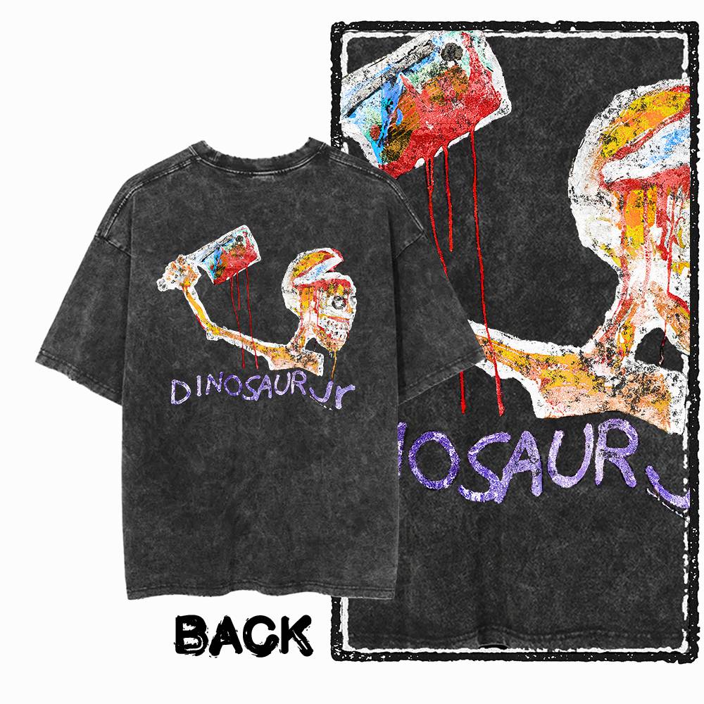 G36 Men's Cotton Crew Neck T-Shirt with Skull Print on the Back