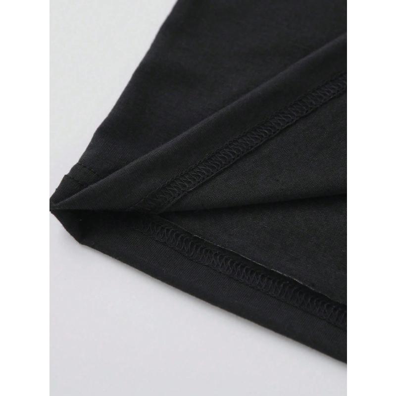 Women's Casual Fashionable Snowman Reindeer Christmas Tree Print Basic Short Sleeve T-Shirt, Suitable For Christmas Party