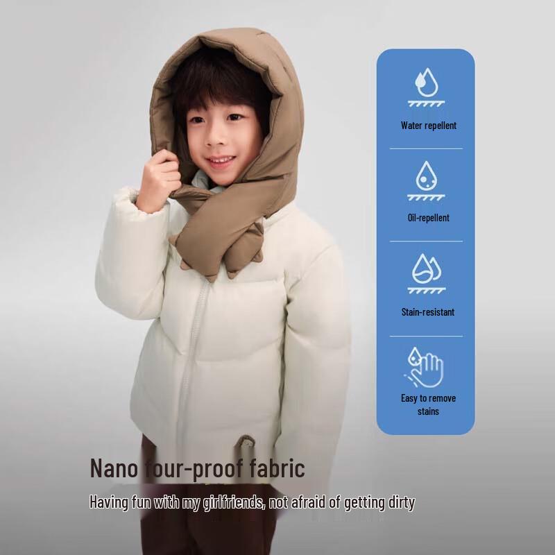 BOSIDENG Kids' Detachable Hood Down Jacket