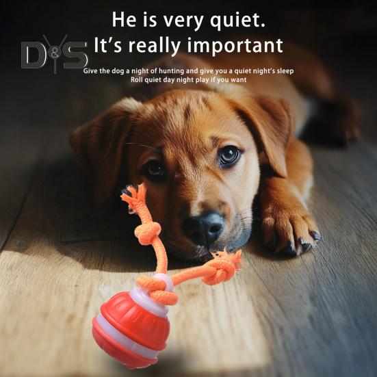 Inteligentna Automatyczna Ruchoma Piłka Piszcząca Zabawka dla Psa z Czujnikiem Ruchu Kompaktowa Konstrukcja Ładowanie USB Interaktywna Tocząca się Zabawka dla Zwierząt