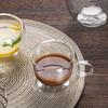Frühstück Milchbecher transparent hitzebeständig doppelwandig Glas Wasserbecher Kaffee Hochborosilikat mit Griff Glas Teetasse