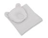 Baby Bedding with Filling, Duvet and Teddy Bear Shaped Pillow - 2-piece Set - Gray