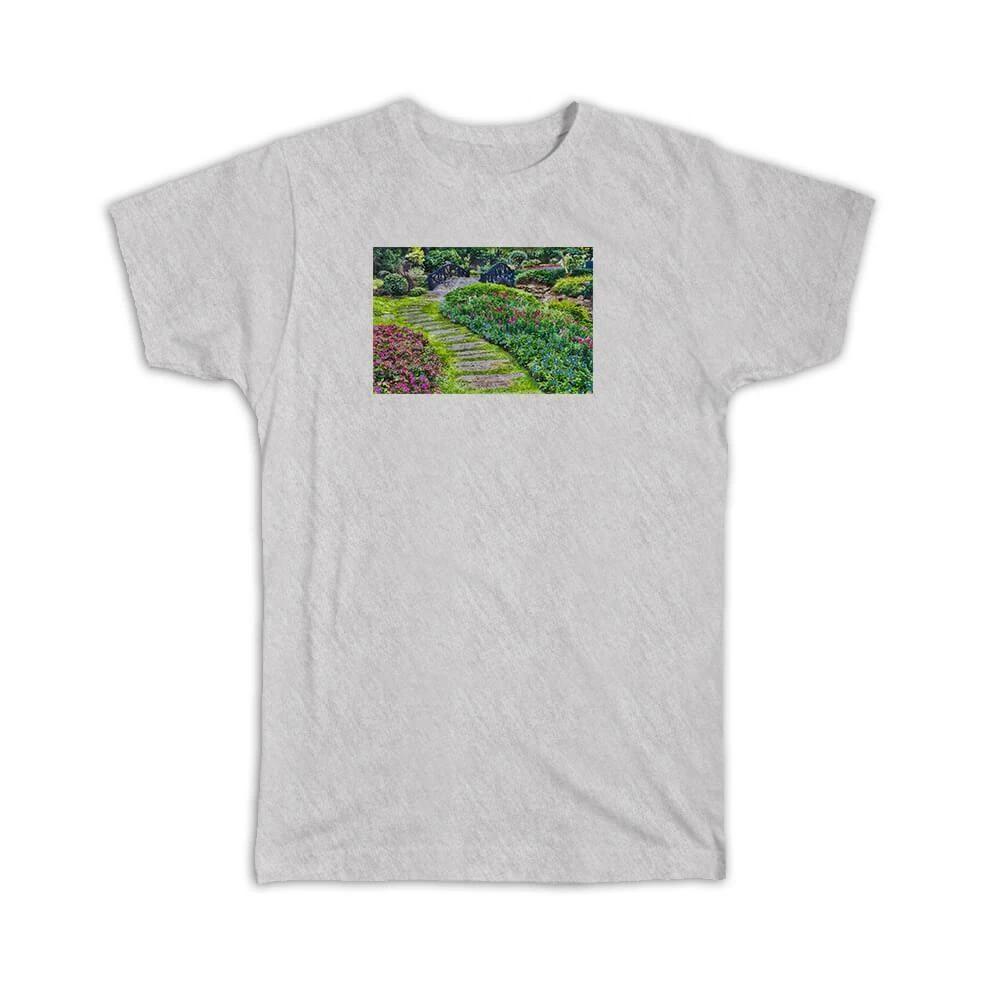Gift T-Shirt : Watercolor Garden Path 4XL