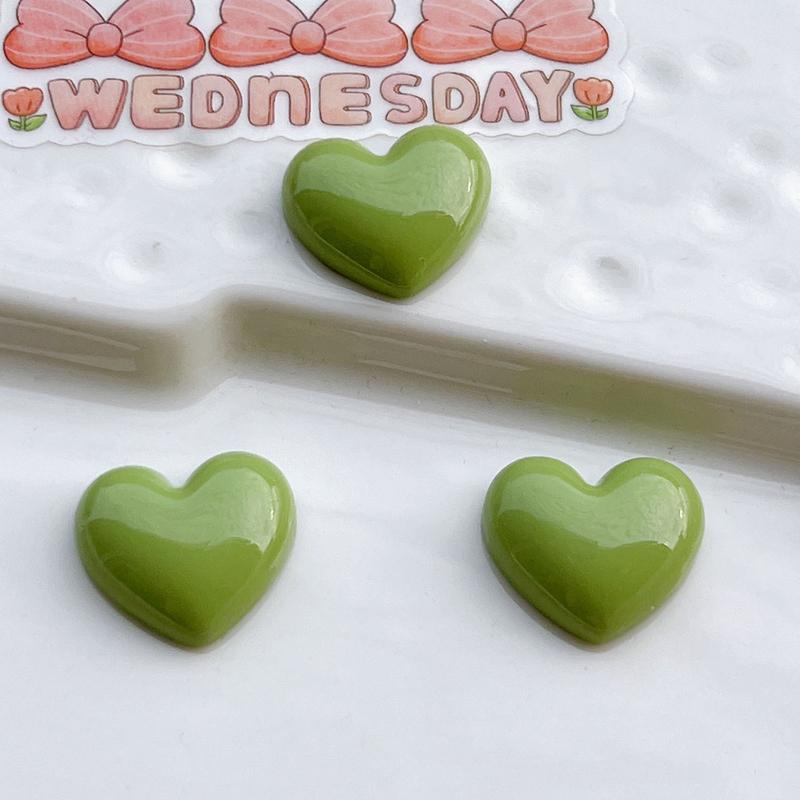 10 Pcs New Kawaii Cartoon Sweet Multicolor Peach Heart Resin Scrapbook Diy Decorative Hair Clip, Pendant Jewelry Parts A83