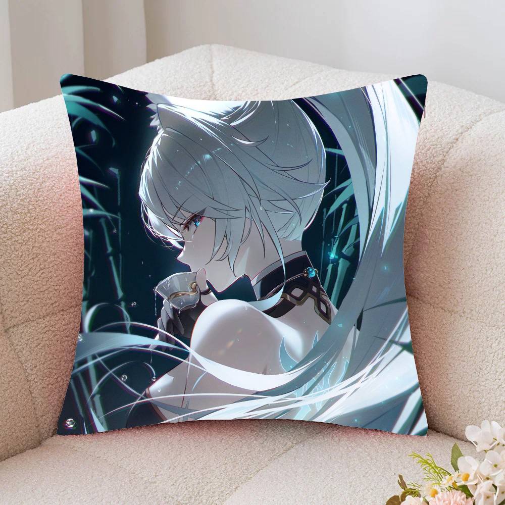 Feixiao Anime Game Honkai Star Rail Pillow Case Fashion Square Pillowcase Bedroom Sofa Room Ins Decoration Leisure