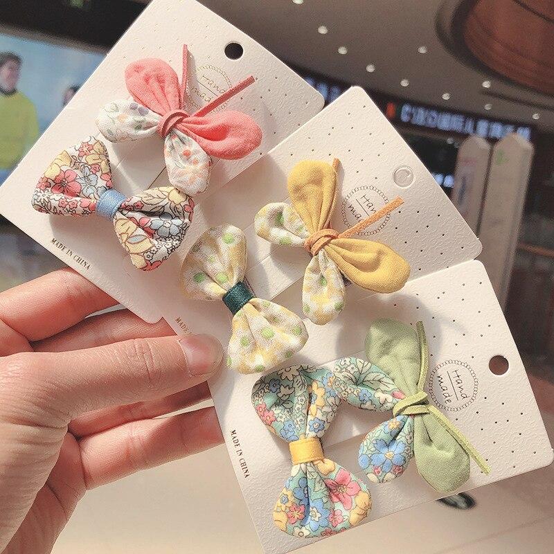 2 Stück Kinder-Bowknot-Haarnadel für Mädchen, Blumenklammer, frisch und schön, Anti-Verletzung, Haarnadel, modische Prinzessin, Kopfschmuck WBL