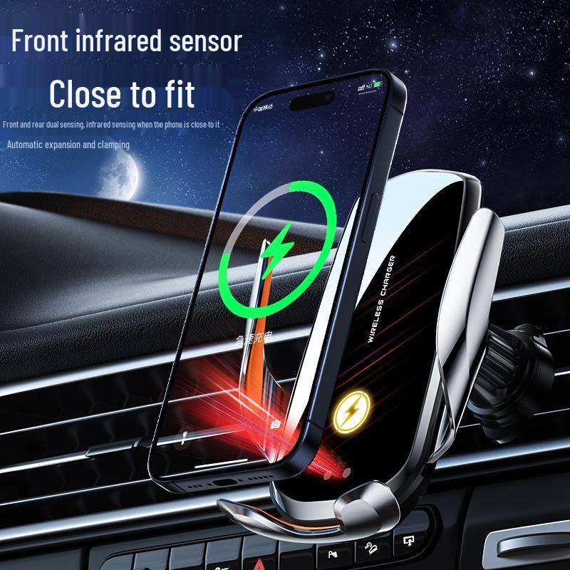 Auto-Sensing Wireless Car Phone Charger & Anti-Shake Holder