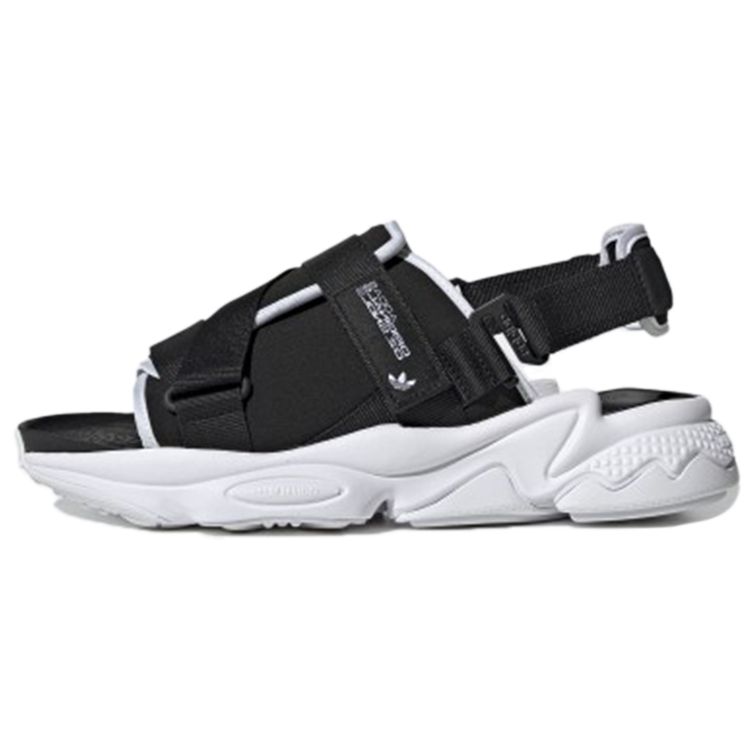 Adidas Originals Ozweego Series Sandal Velcro Casual Beach Sandals Unisex Sandals Black White GZ8410
