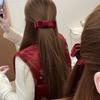 Korean Double-Sided Velvet Bow Banana Clip Women'S Autumn And Winter Temperament Elegant Ponytail Vertical Clip Hair Accessories