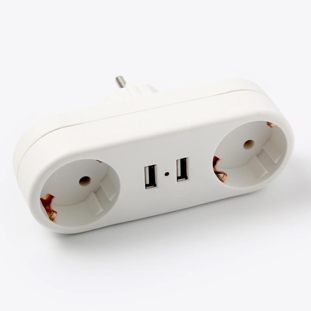 1 až 2 Fath USB Socket Converter 2 USB Německý DE standard a evropský standard