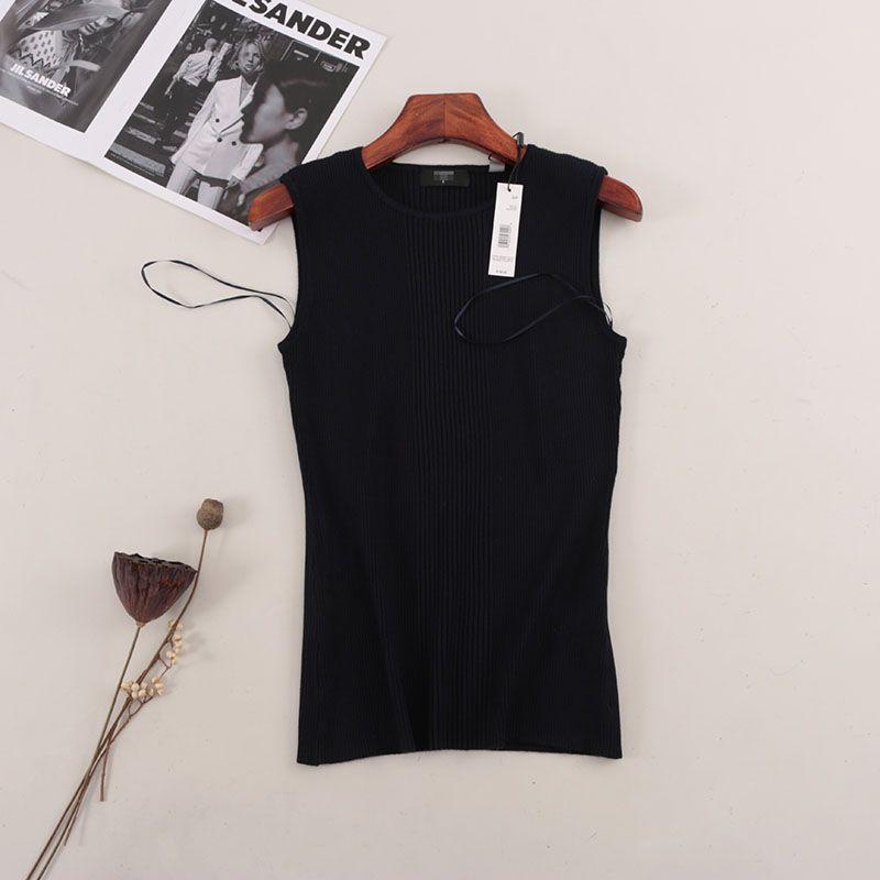 T's American Brand Minimalist Casual Sleeveless Knitwear Foreign Trade Original Order Super Comfortable Silm Vest