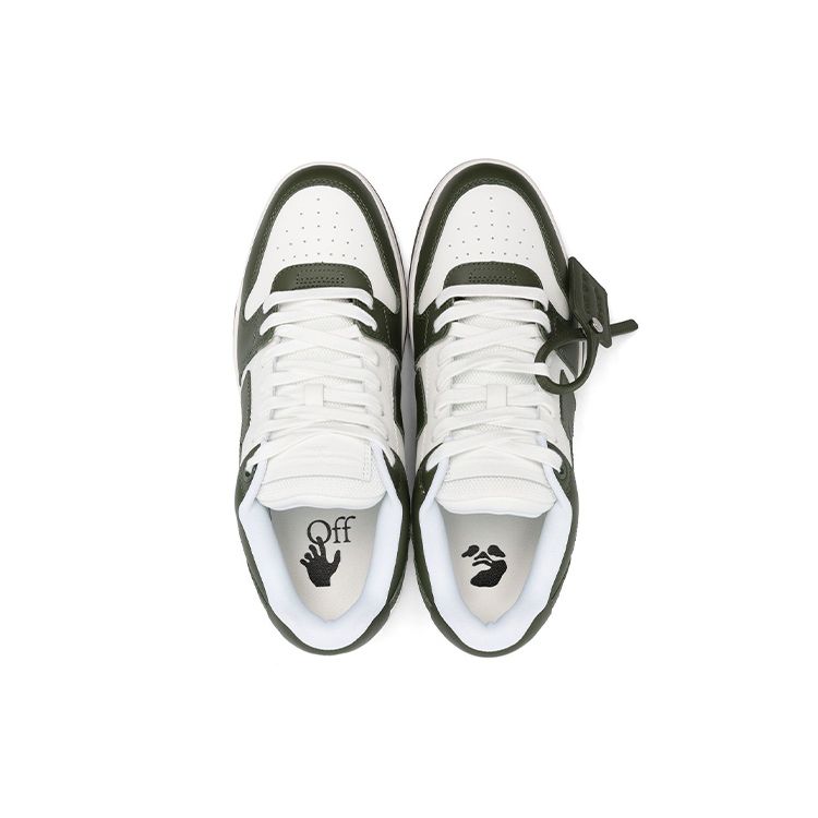 Off-White Out of Office Khaki White Men Sneakers Green OMIA189S23LEA001-5901