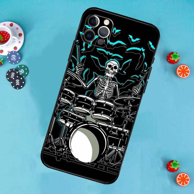 Musical Drum Drumsticks Drummers Phone Case For iPhone 17 Air 16 15 14 13 11 12 Pro Max 13 12 mini 15 16 Plus 16e Cover Funda