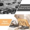 Kitchen Pot Lid Storage Rack, Multifunctional Stainless Steel Pot And Pan Organizer With Removable Drip Tray