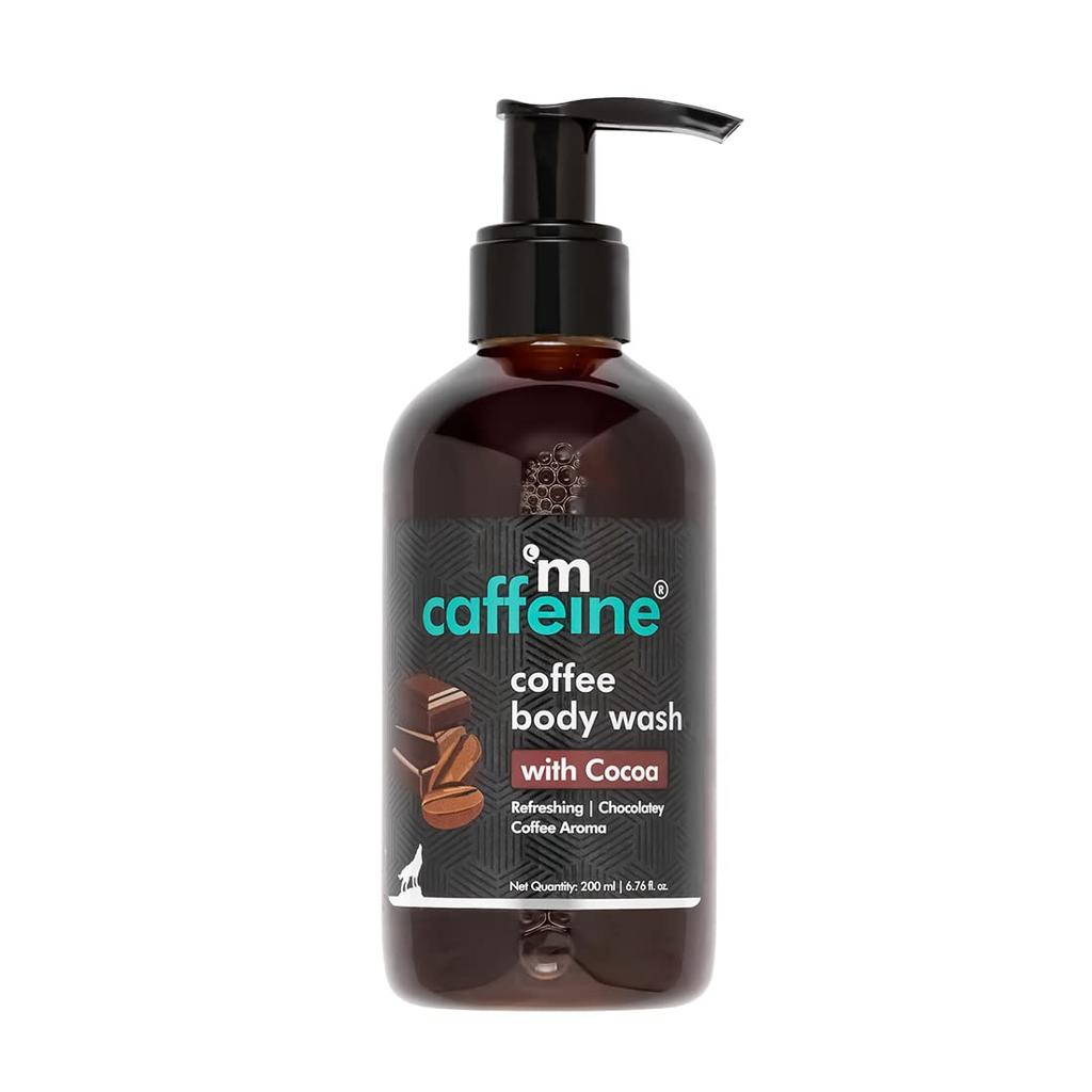 mCaffeine Coffee Body Wash With Cocoa 200 ml Deep Cleansing Shower Gel With Chocolate Aroma For Soft Smooth Skin Men Women