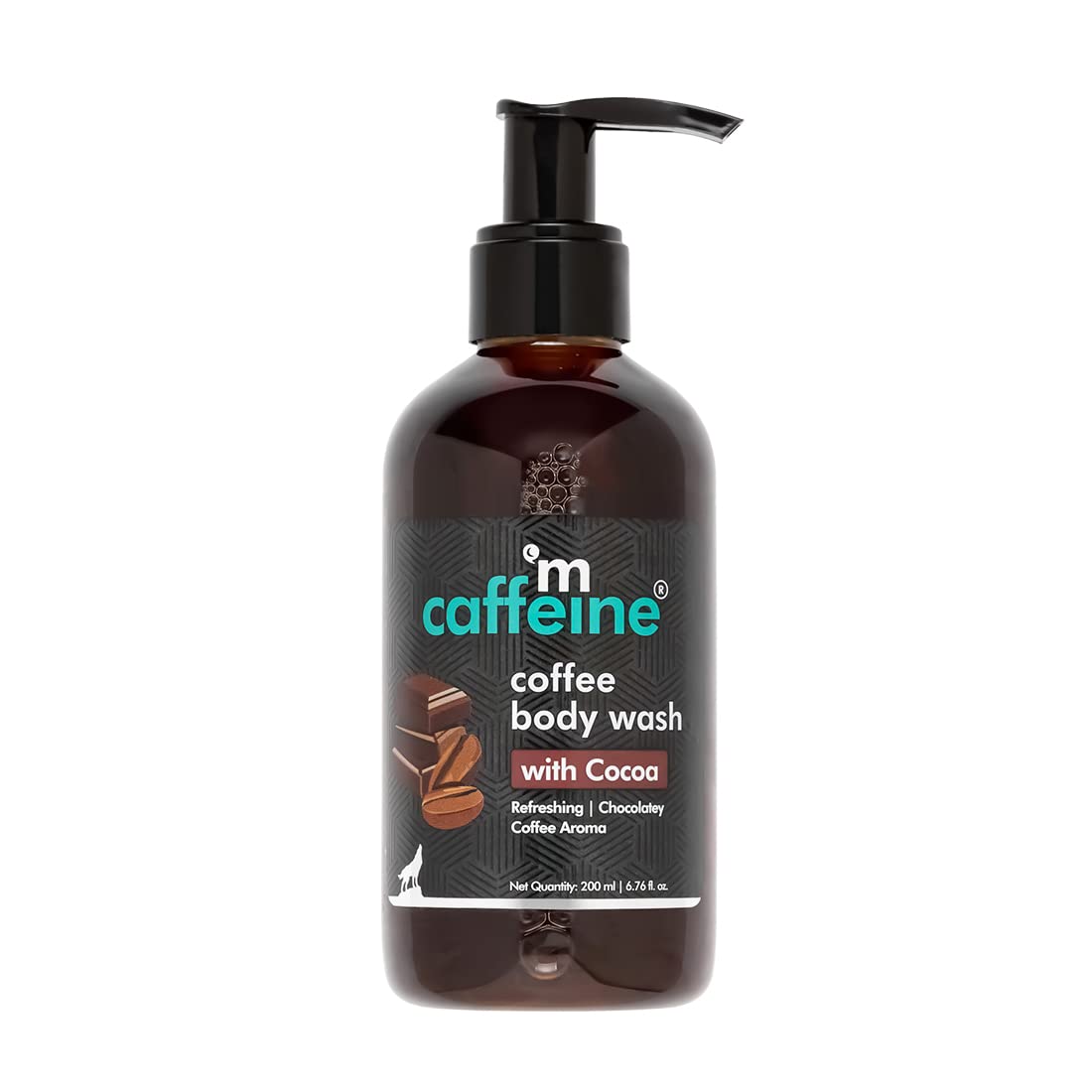 mCaffeine Coffee Body Wash With Cocoa 200 ml Deep Cleansing Shower Gel With Chocolate Aroma For Soft Smooth Skin Men Women
