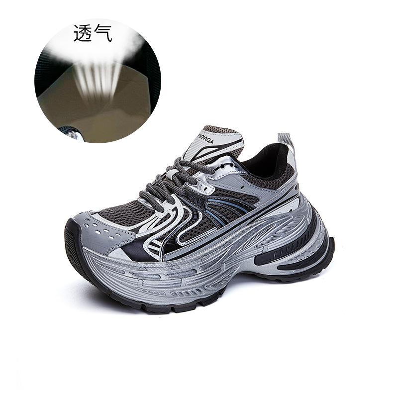 

Новые женские кроссовки-папы 2025 весна, спортивная обувь на платформе, женская универсальная повседневная обувь с увеличением роста, ретро беговые женские кроссовки, тренд 40