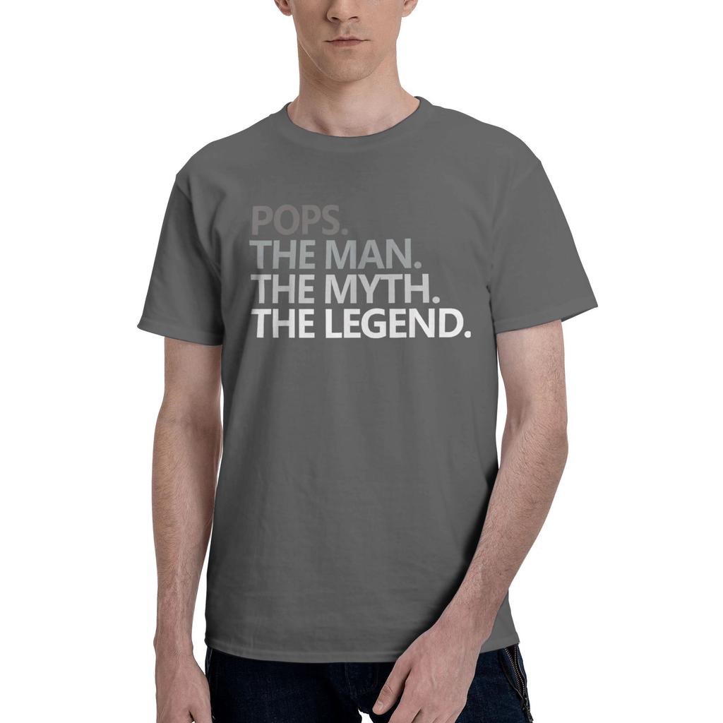 Men Women POPS THE MAN THE MYTH THE Father's Day Gift Grandpa T Shirt 100% Cotton New Arrival Tee Shirts Top Clothing
