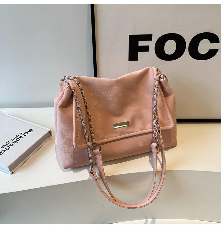 Large-capacity bag women's spring and summer new fashion niche women's bag texture chain shoulder bag crossbody tote bag