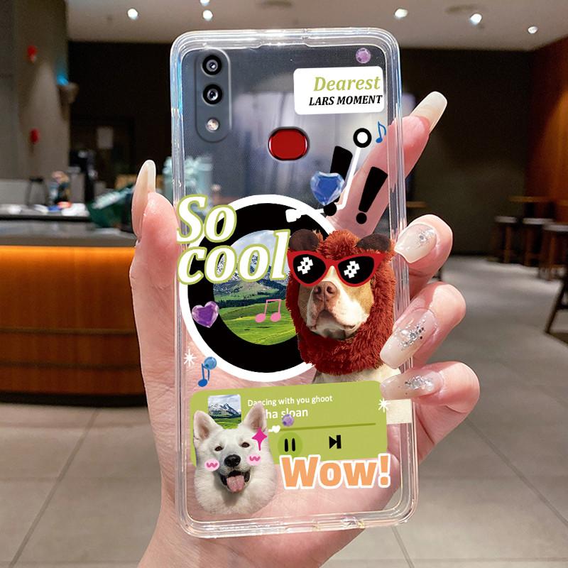 Case For Samsung A10s M01s Clear Silicone Fashion Butterfly Flower Soft Back Cover For Samsung Galaxy A10s Protective Phone Case