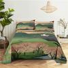 Japan Style 0.9/1.2/1.5/1.8/2.0m Fashion Digital Printing Polyester Bed Flat Sheet With Pillowcase For Woman Bedding Set