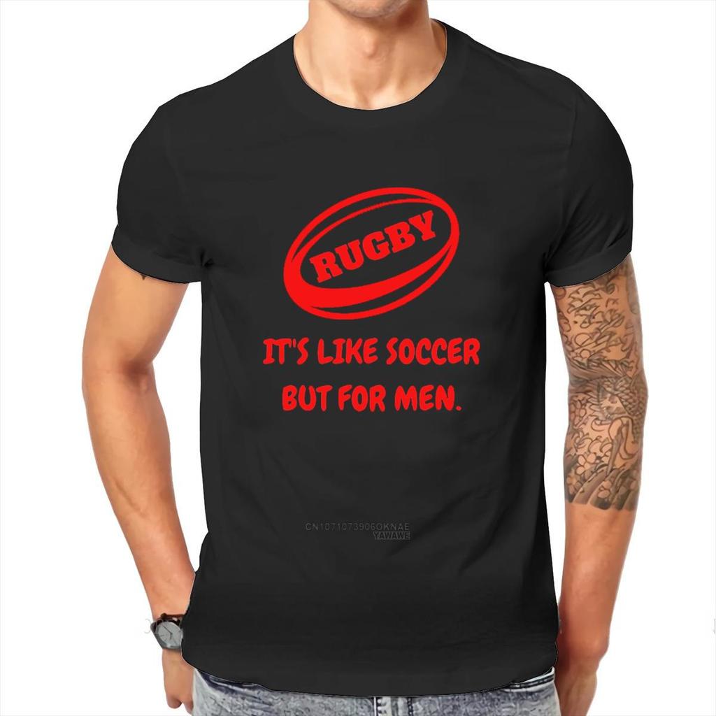 NEW Its Like Soccer But For Unisex Rugby graphic t shirts Unisex Brand Clothing  Short Sleeve O Neck Casual TShirts Summer Tops Tee