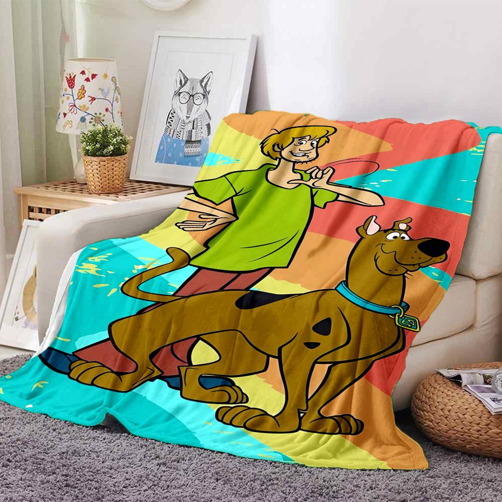 1Pc Scoobydoo Mystery Machine Blanket For Couch Bed Plush Cozy Fuzzy Blanket Super Soft Warm Blankets For Fall And Winter 0918155
