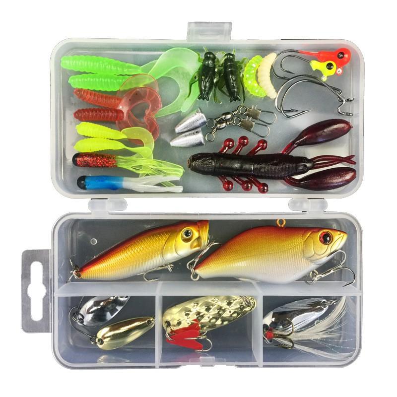 Wehe Beginner Fishing Lure Kit Full Water Column Soft Plastic Baits Set Freshwater Saltwater Bass Pike