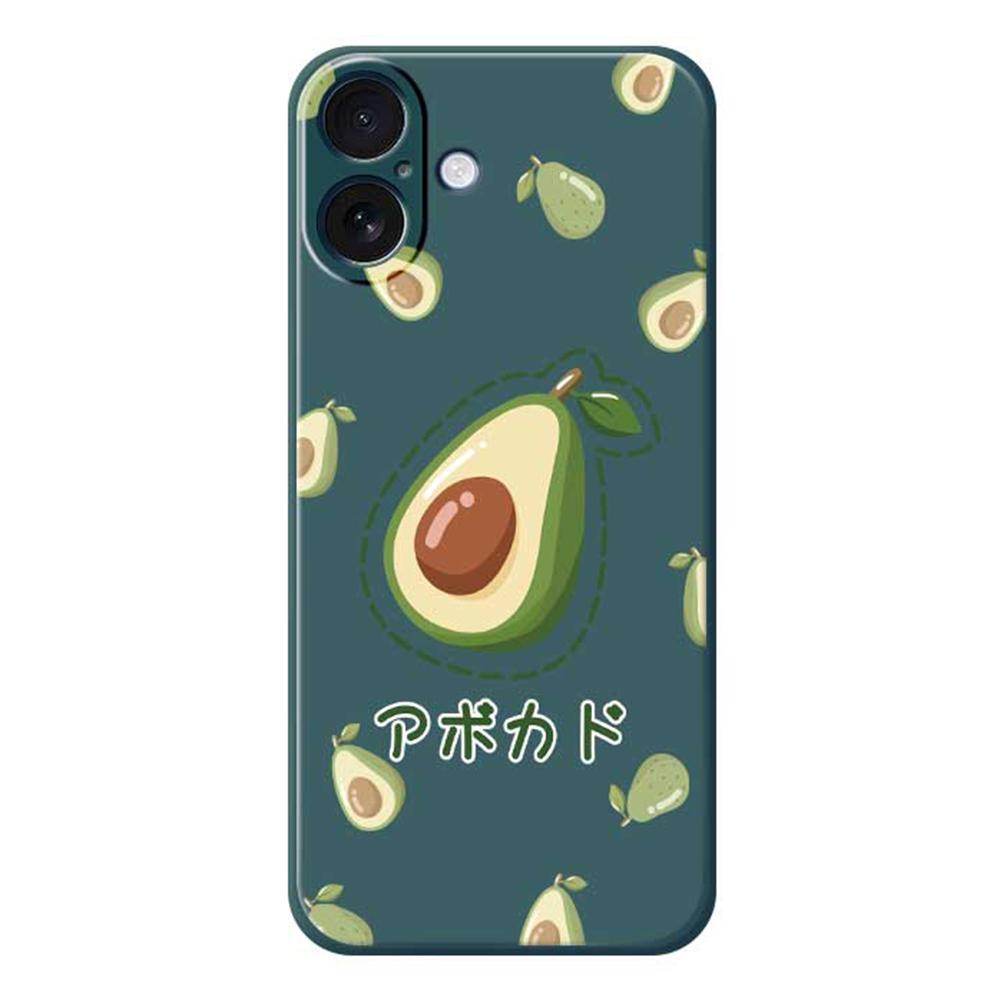 For iPhone 17 Case Avocados Pattern Printing Straight Edge TPU Phone Back Cover