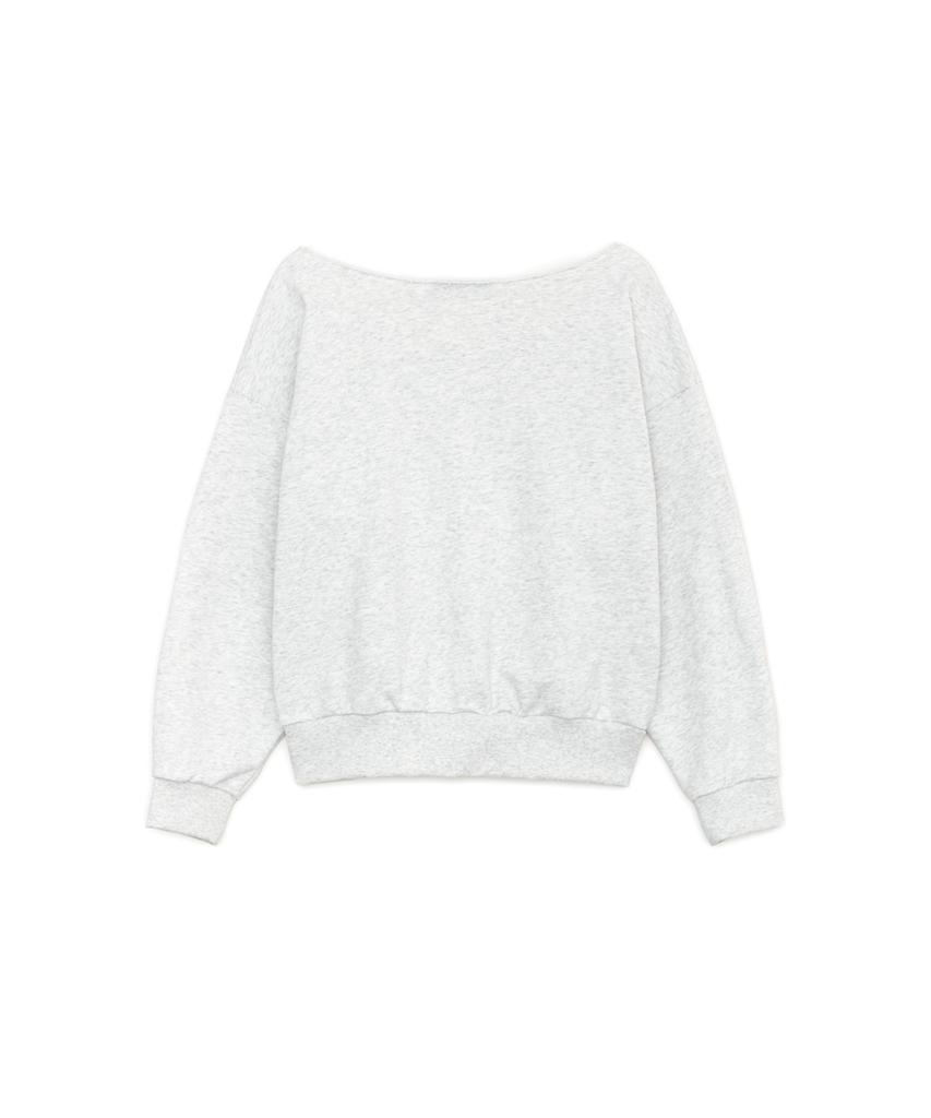 SUNBURNPROJECT Off-Shoulder Sunburn Sweatshirt, Melange Gray