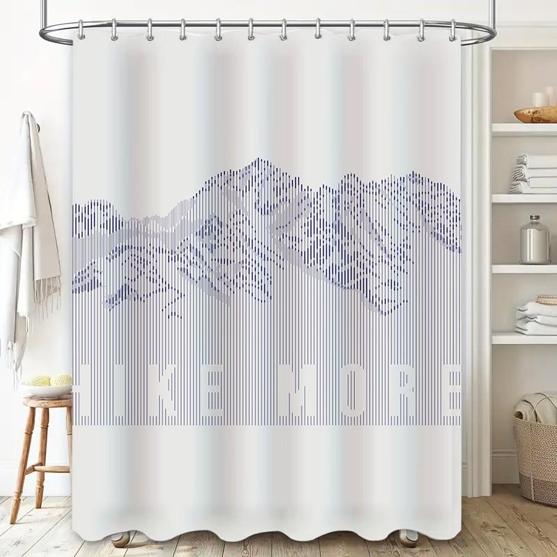 Orange Blue Decorative Shower Curtain 3D Printed Bath Curtains for Bathroom Decor Waterproof Fabric Shower Panels Customized Siz