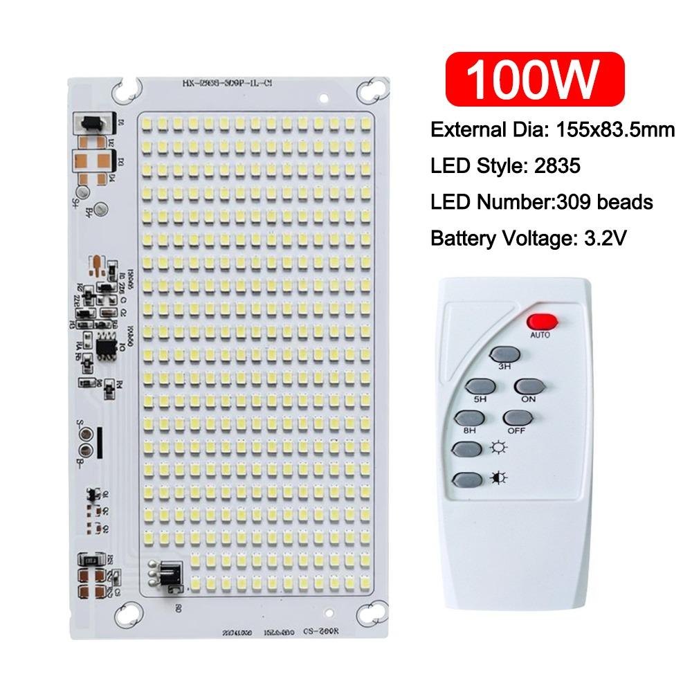 1Pcs 10W/15W/25W/40W/60W/100W LED Solar Light Board Smart IC Led Light  For Outdoor FloodLight