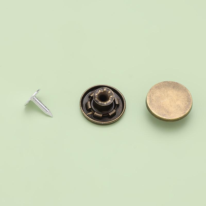 Alloy Flat Rivet Buttons for Clothes, Shoes, Bags, Hats - Round Stud Decorations