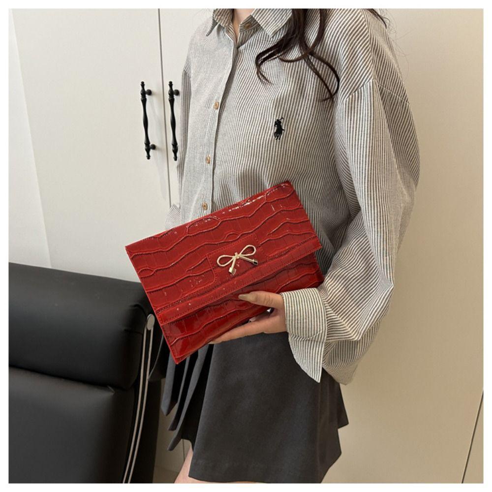 Purse Ladies Clutch Bag Handbag Evening Banquet Bag Casual Bow Envelope Bag  Office