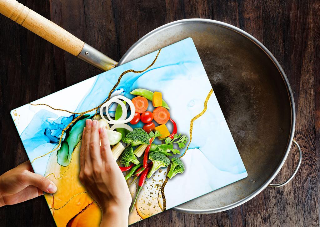 Glass Board Cutting Board 52X40 Marble